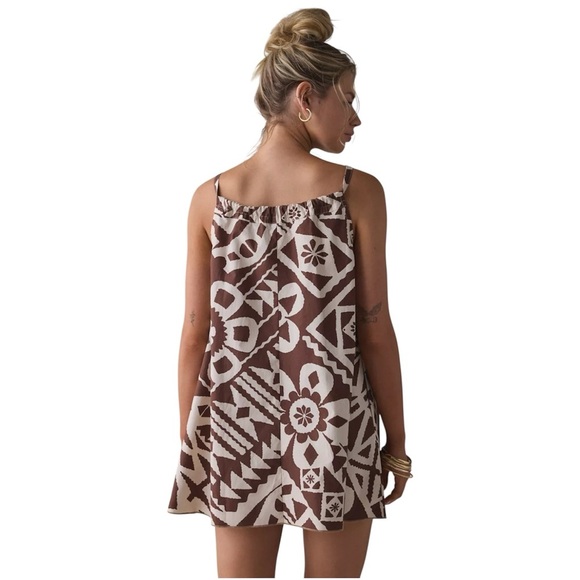 BDG Eva Tie-Front Ruched Strap Trapeze Mini Dress NWT Size XXS - Picture 4 of 9
